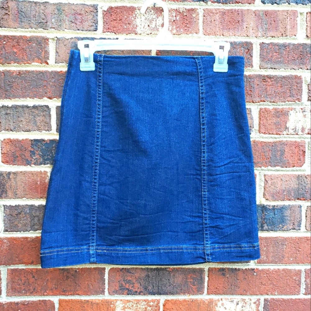 Free People Modern Femme Denim Mini Skirt